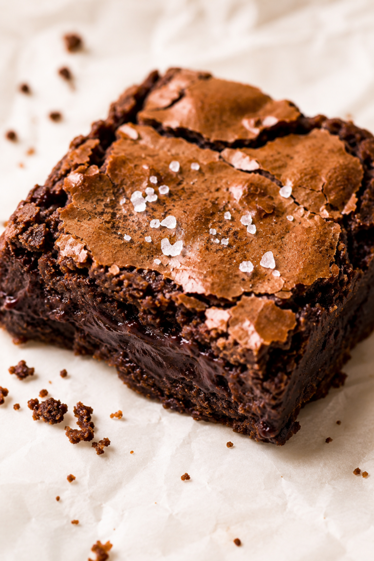 Fudgy Chocolate Brownies with Crackly Tops