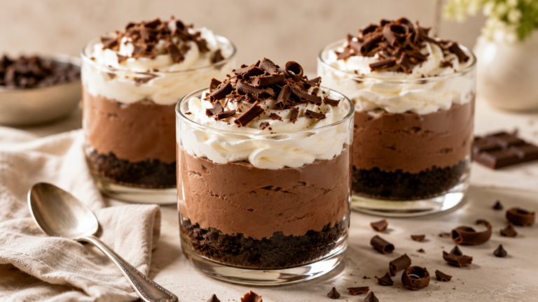 Triple Chocolate Dessert Cups