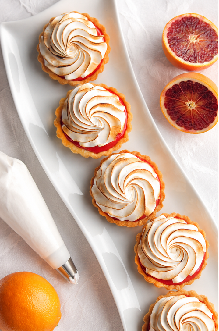 Blood Orange Meringue Tarts