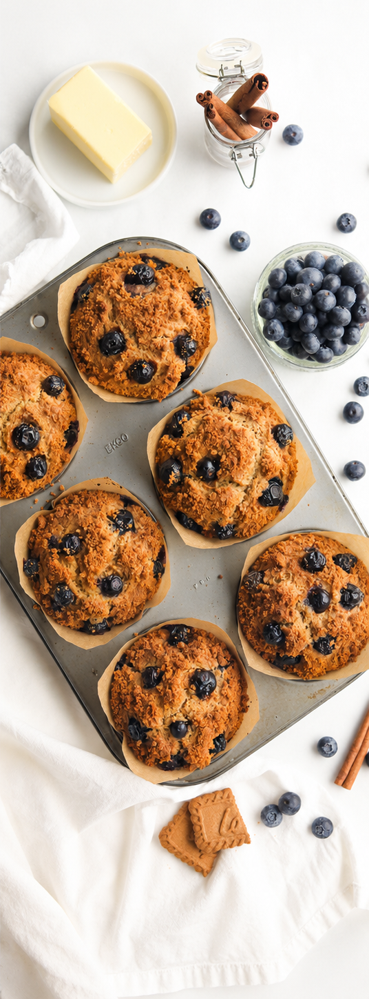Blueberry Biscoff Muffins Recipe