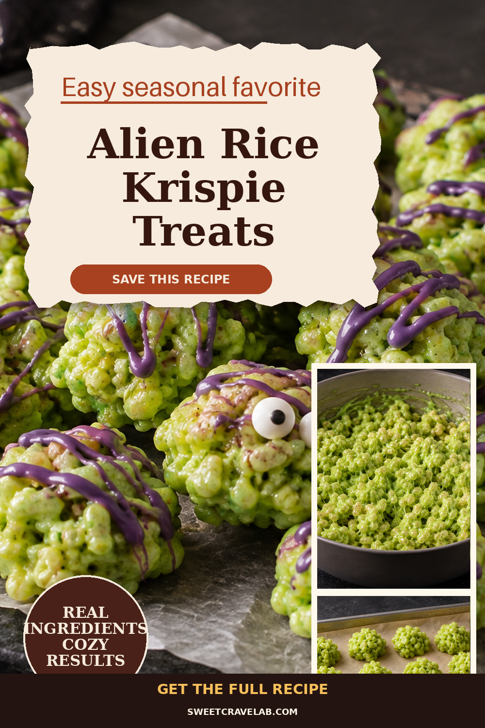 Alien Rice Krispie Treats: No-Bake Halloween Slime Bites