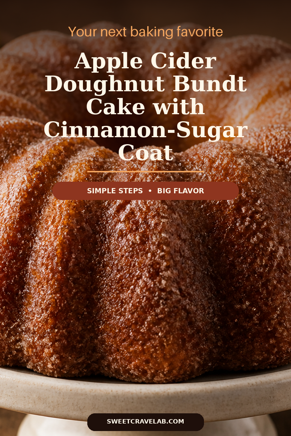 Cinnamon-Sugar Coated Apple Cider Bundt Cake (One Pan)