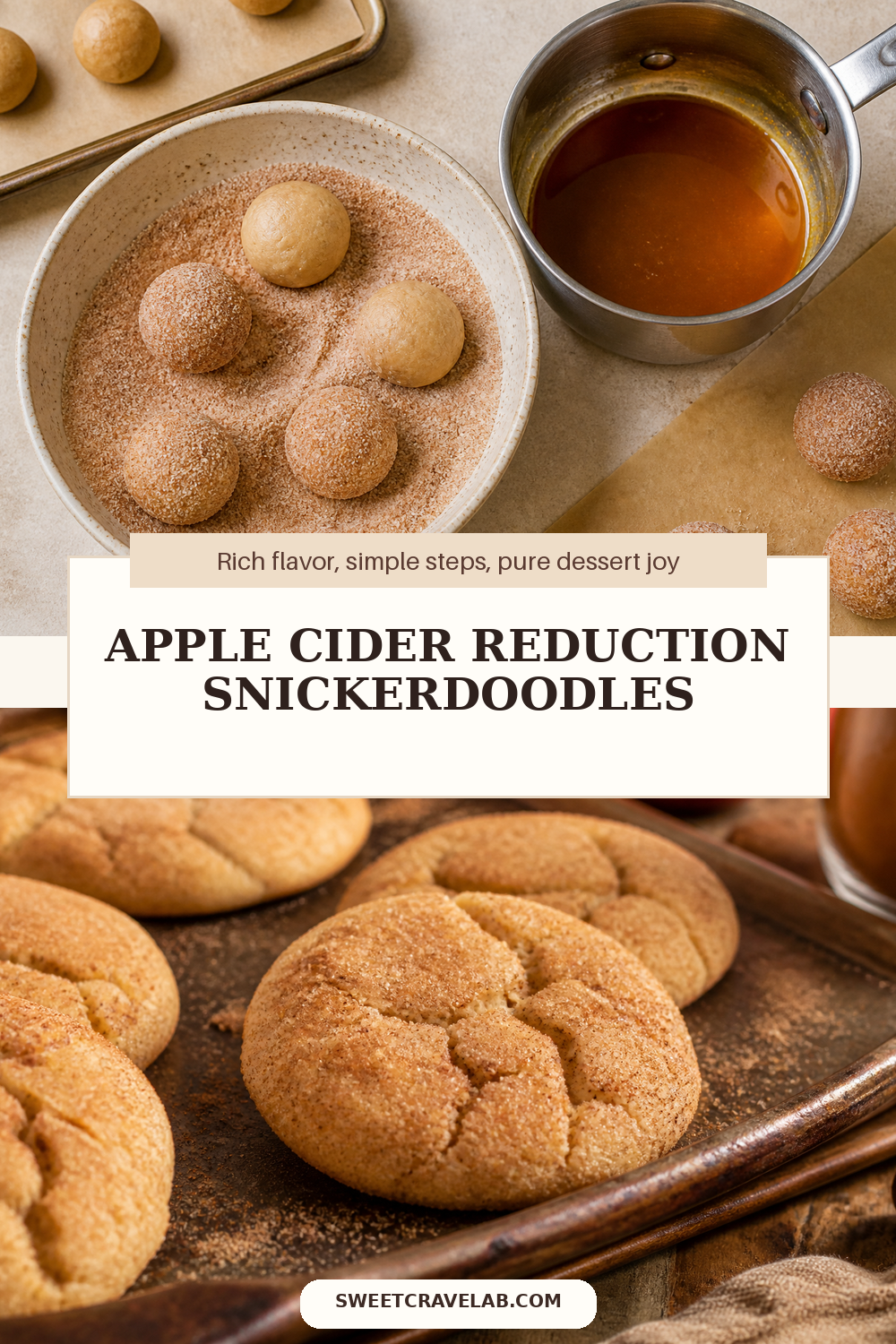 Boiled-Down Apple Cider Snickerdoodle Cookies Recipe