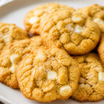 Salted honey cornflake cookies with white chocolate chunks and flaky sea salt