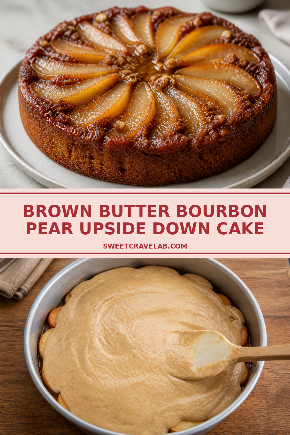 Late September Pear Cake: Bourbon Whipped Topping