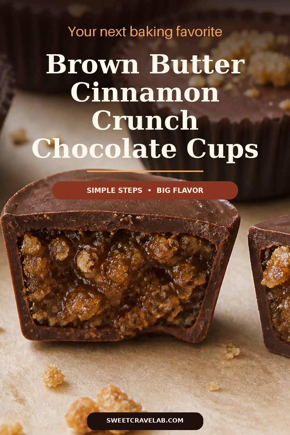 Cinnamon Cereal Crunch Praline Chocolate Cups