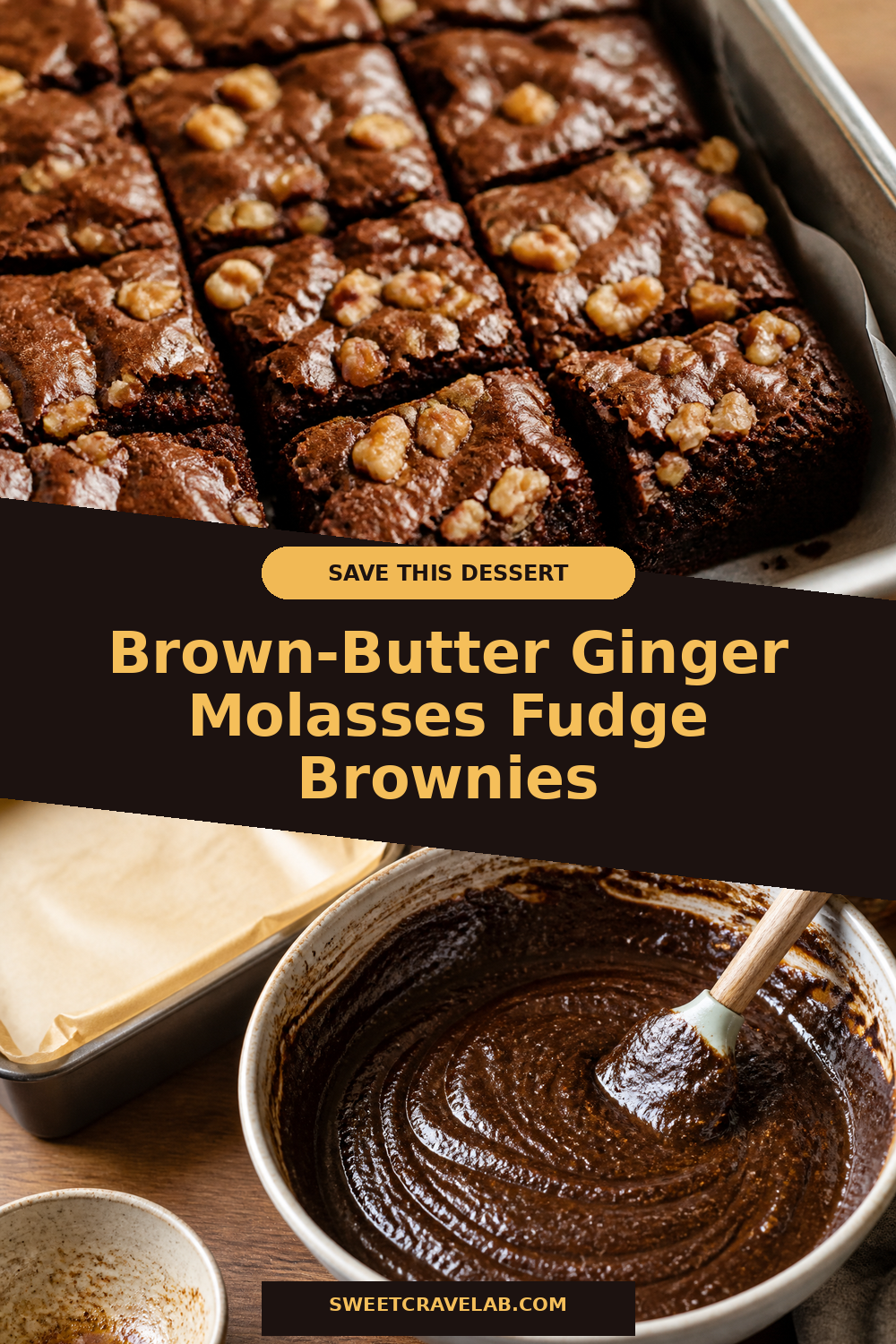 Pinterest-Worthy Ginger Molasses Brownies: Crinkle-Crackle Top
