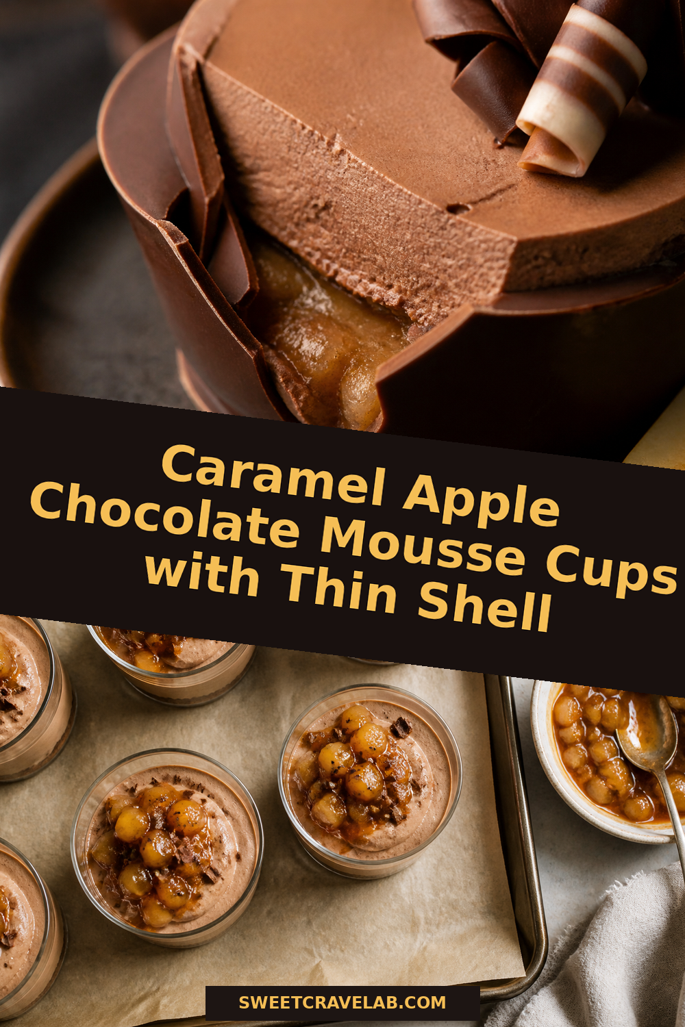 No-Bake Apple Caramel Chocolate Cups (Make-Ahead)