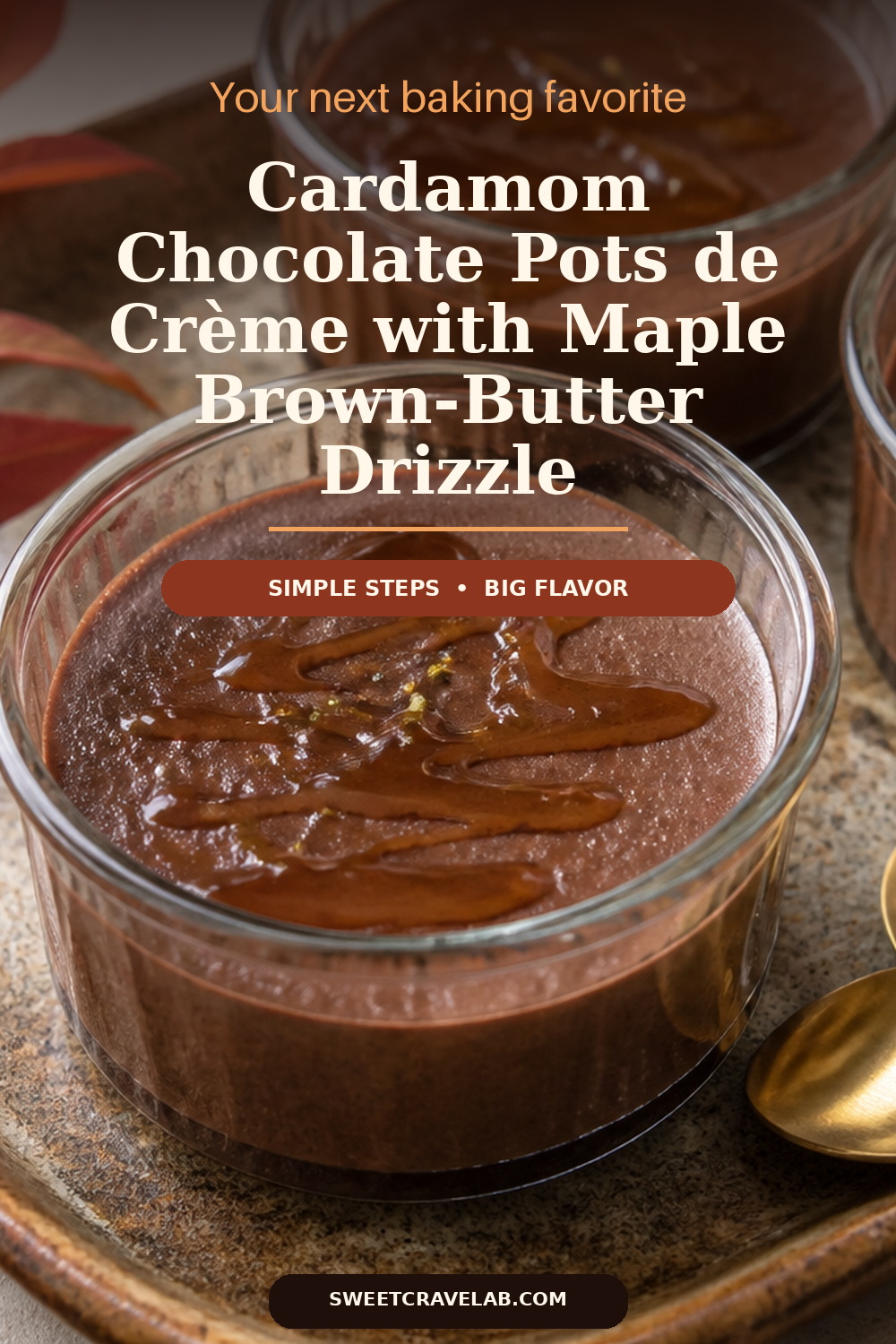 Make-Ahead Cardamom Chocolate Pots de Crème (Chilled & Creamy)