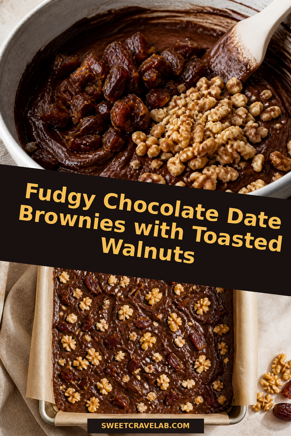 Fudgy Date Walnut Brownies for Early-Fall Baking