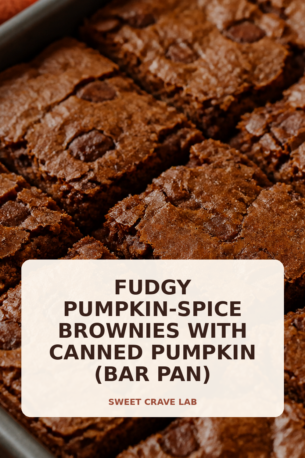 Fudgy Pumpkin-Spice Brownies with Canned Pumpkin (Bar Pan)