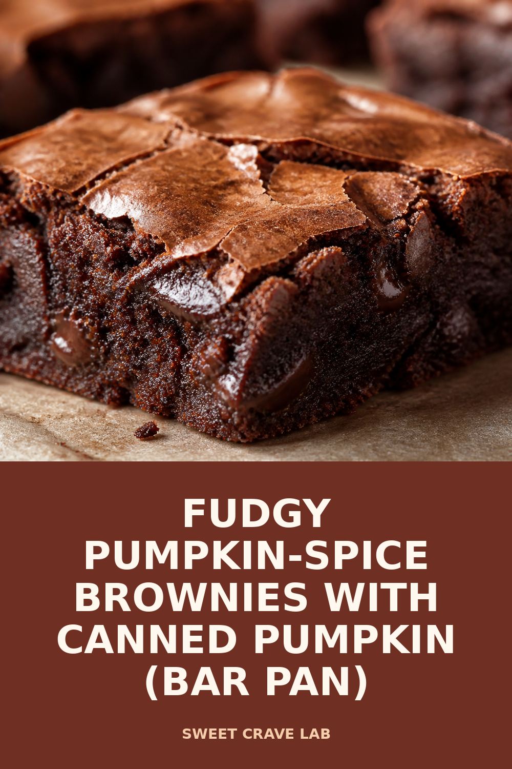 Easy Fudgy Pumpkin-Spice Brownies with Canned Pumpkin (Bar Pan)