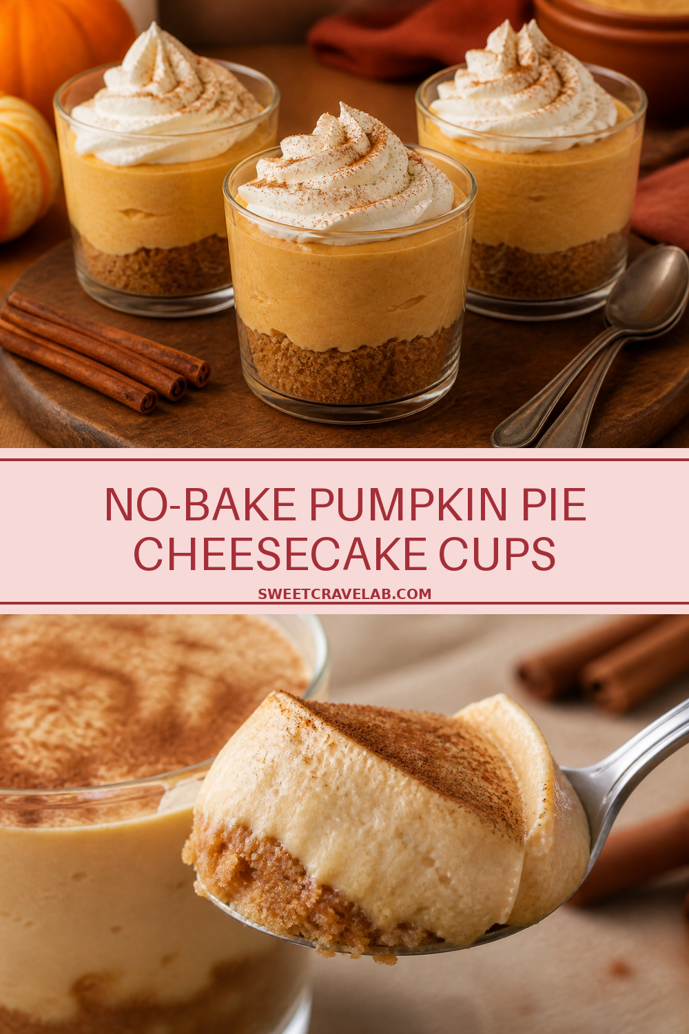 No-Bake Pumpkin Pie Cheesecake Cups