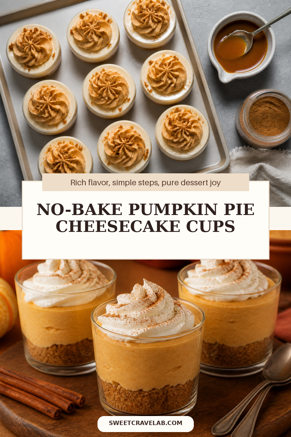 No-Bake Pumpkin Pie Cheesecake Cups Recipe