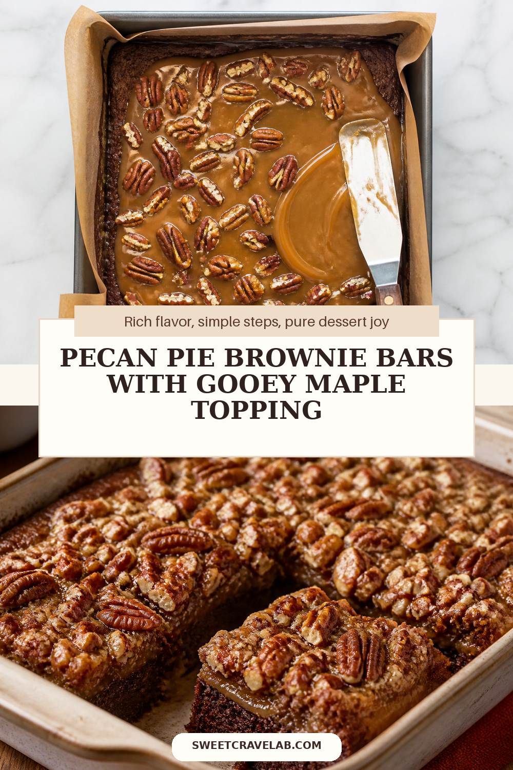 Thanksgiving-Style Pecan Pie Brownie Bars