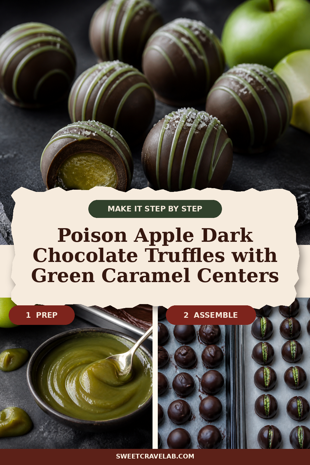 How to Keep Truffles From Leaking: Poison Apple Dark Chocolate Ones