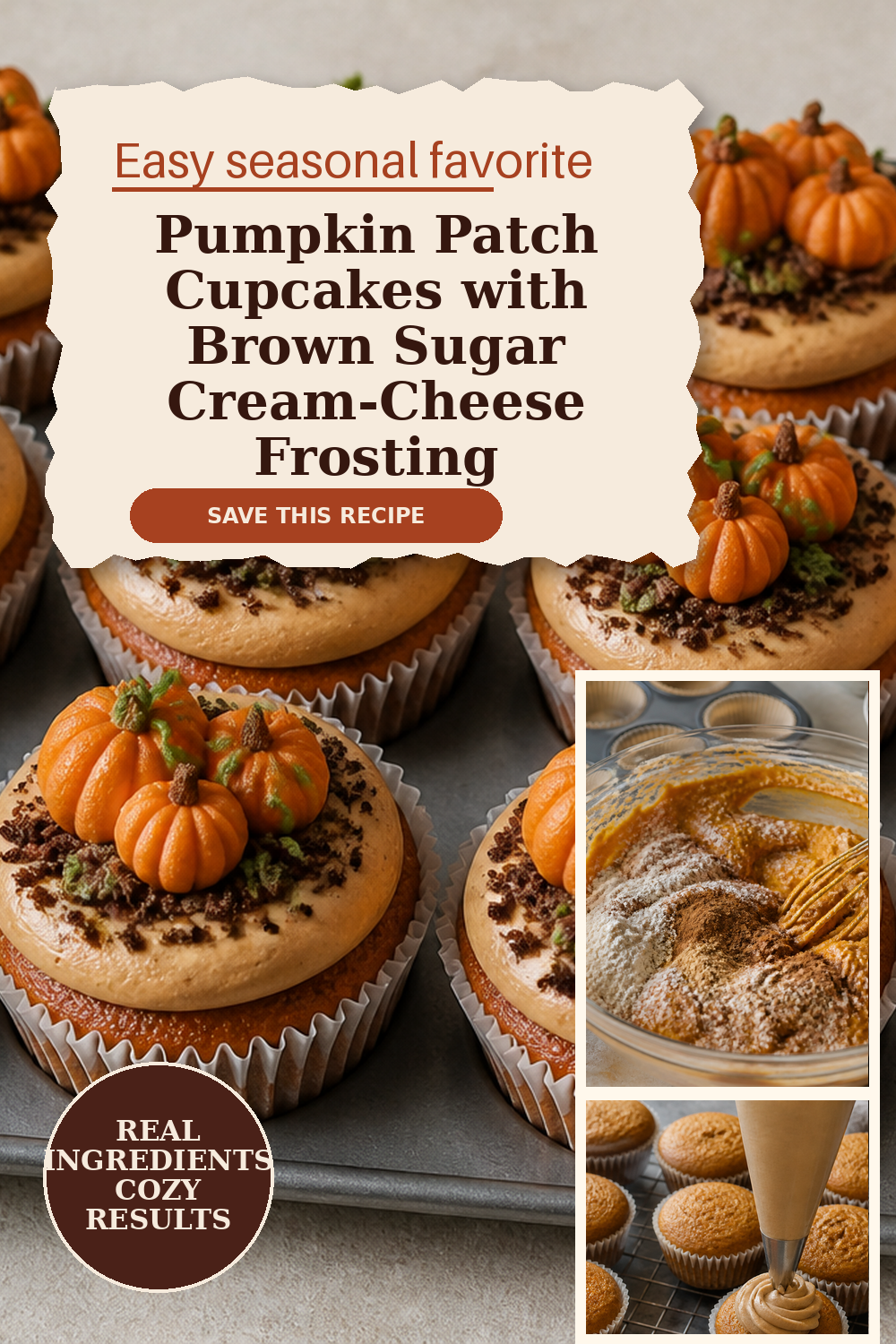 Pumpkin Patch Cupcakes: Brown Sugar Frosting Patch