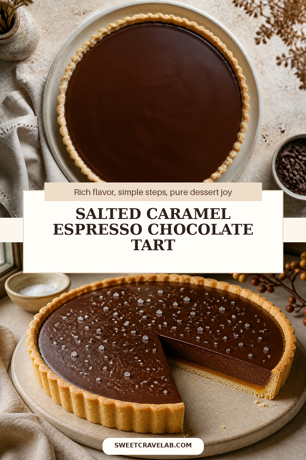 Fall Chocolate Dessert: Salted Caramel Espresso Tart Recipe