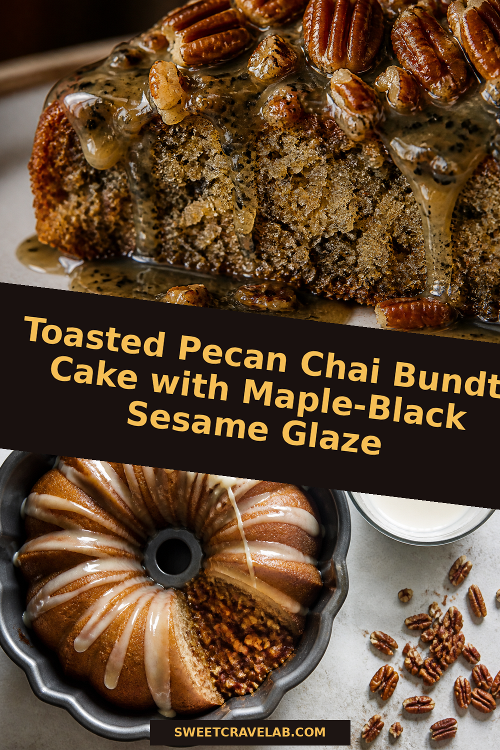 Cozy Chai Bundt Cake with Cream Cheese Maple Glaze