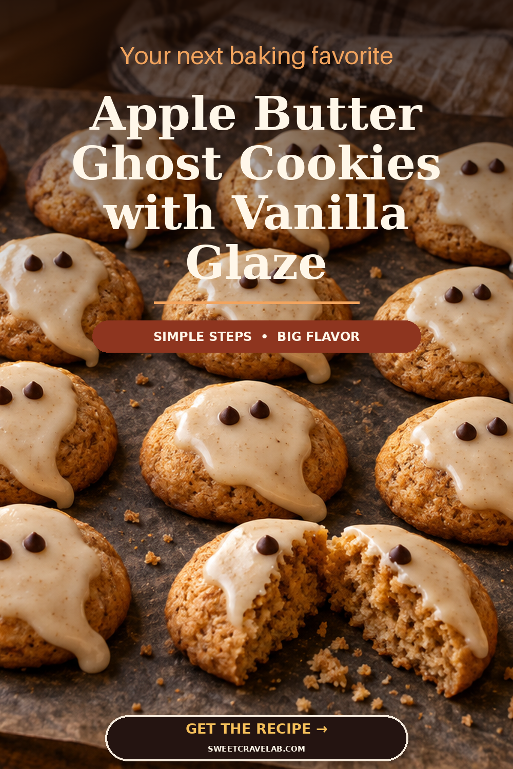 Soft Halloween Apple Cookies
