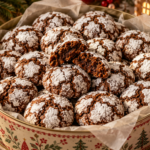Gingerbread crinkle cookies with chewy molasses centers and snowy powdered sugar cracks.