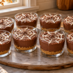 No-bake s'mores cheesecake cups with marshmallow spiderweb tops