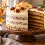 Thanksgiving apple butter stack cake with maple mascarpone