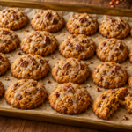 Sweet potato pecan cookies with maple glaze
