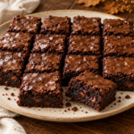 Sourdough discard brownies with malted chocolate