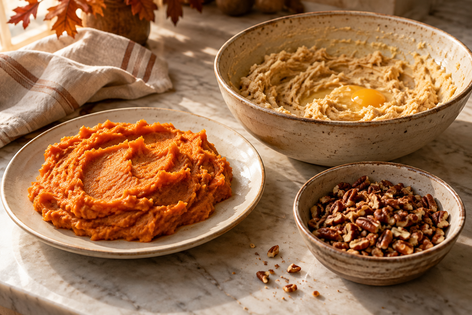Reduced sweet potato puree for sweet potato pecan cookies