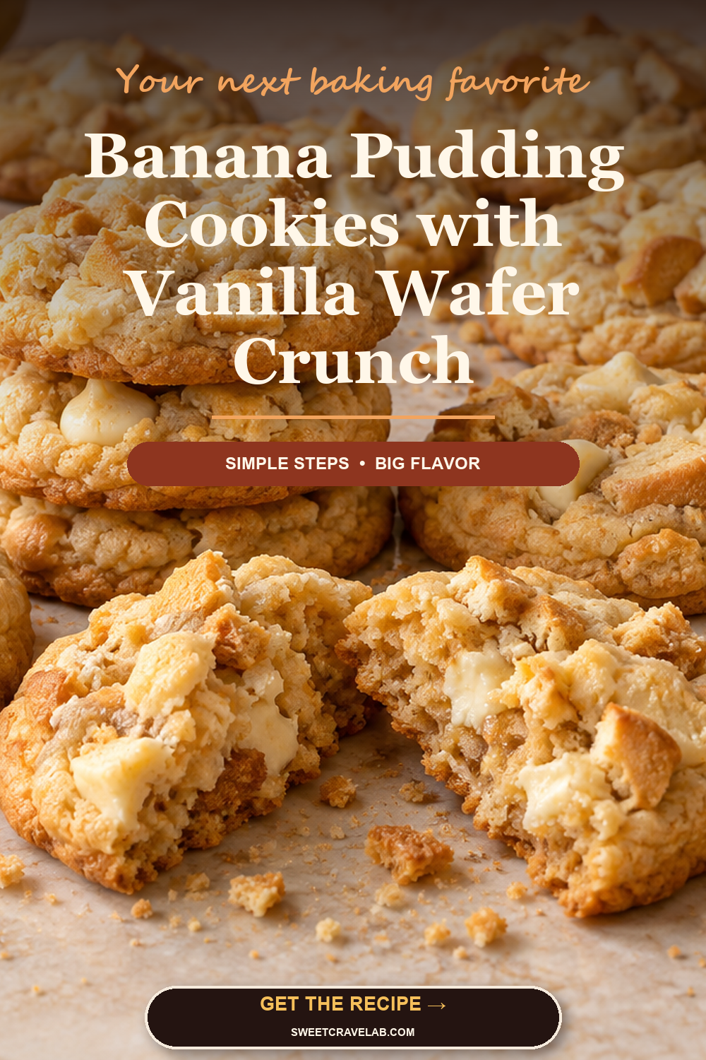 Soft Banana Cookies with Vanilla Wafers