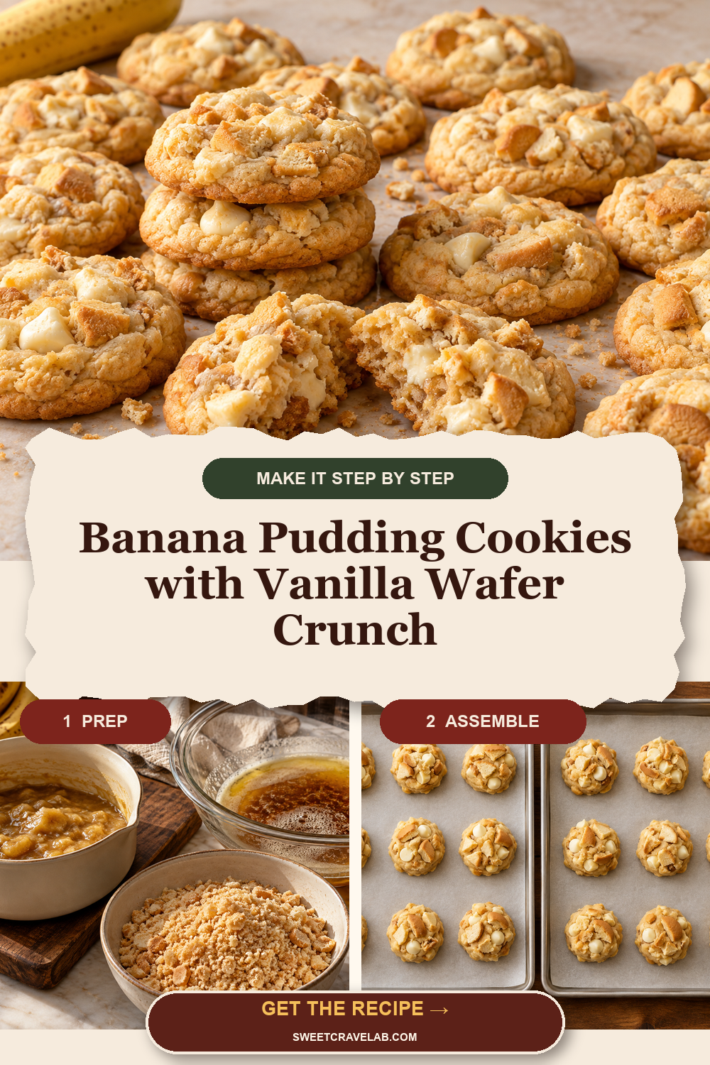 Bakery-Style Banana Pudding Cookies