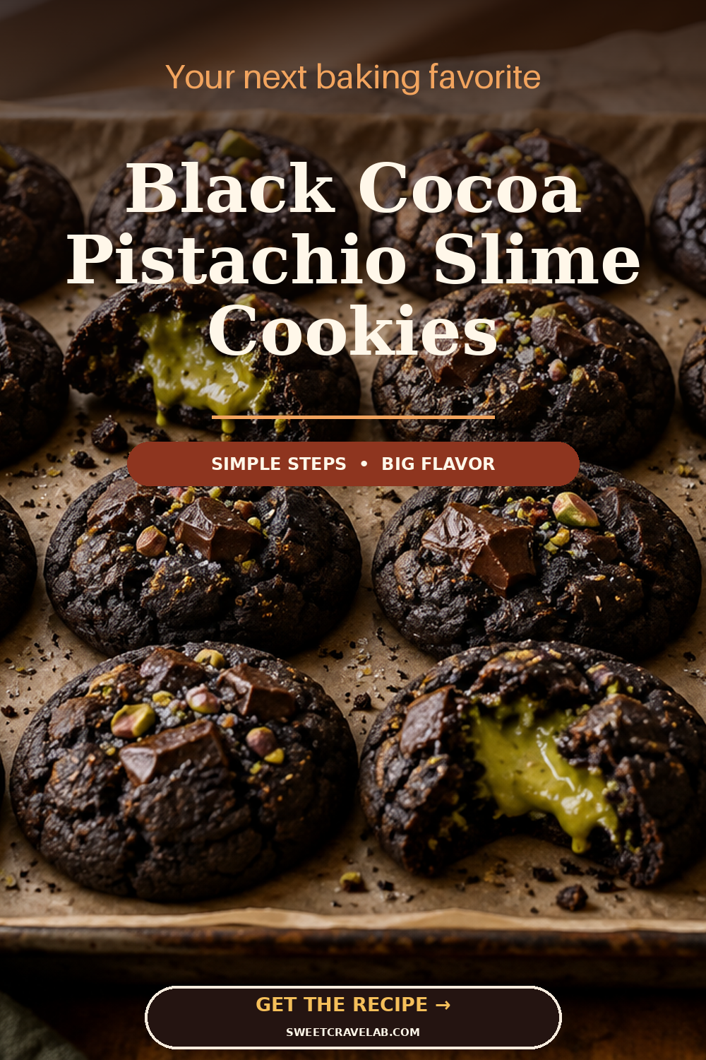 Green-Filled Halloween Chocolate Cookies