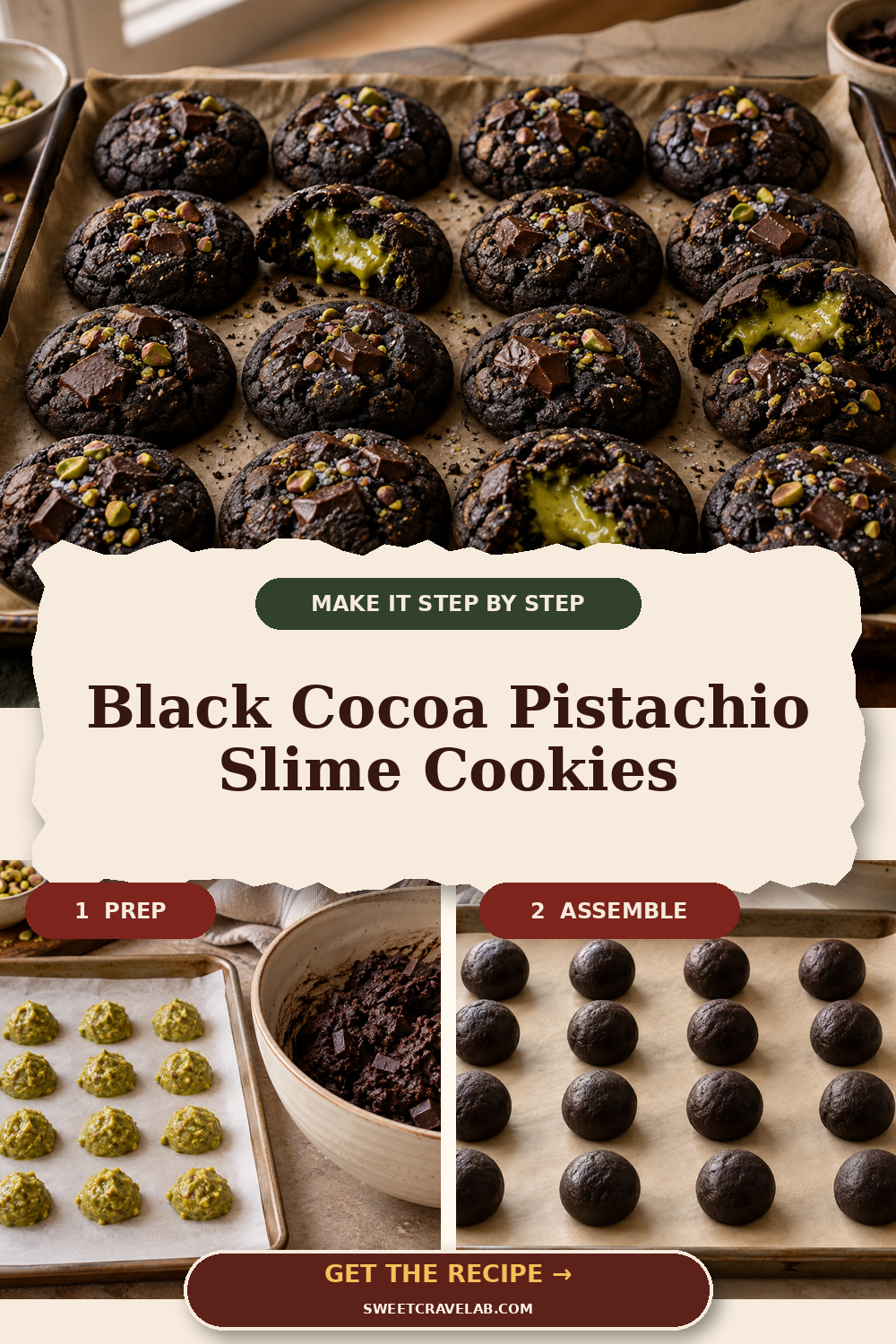 Stuffed Pistachio Halloween Cookies