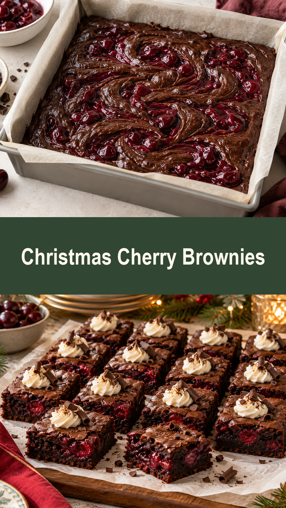 Christmas Cherry Brownies