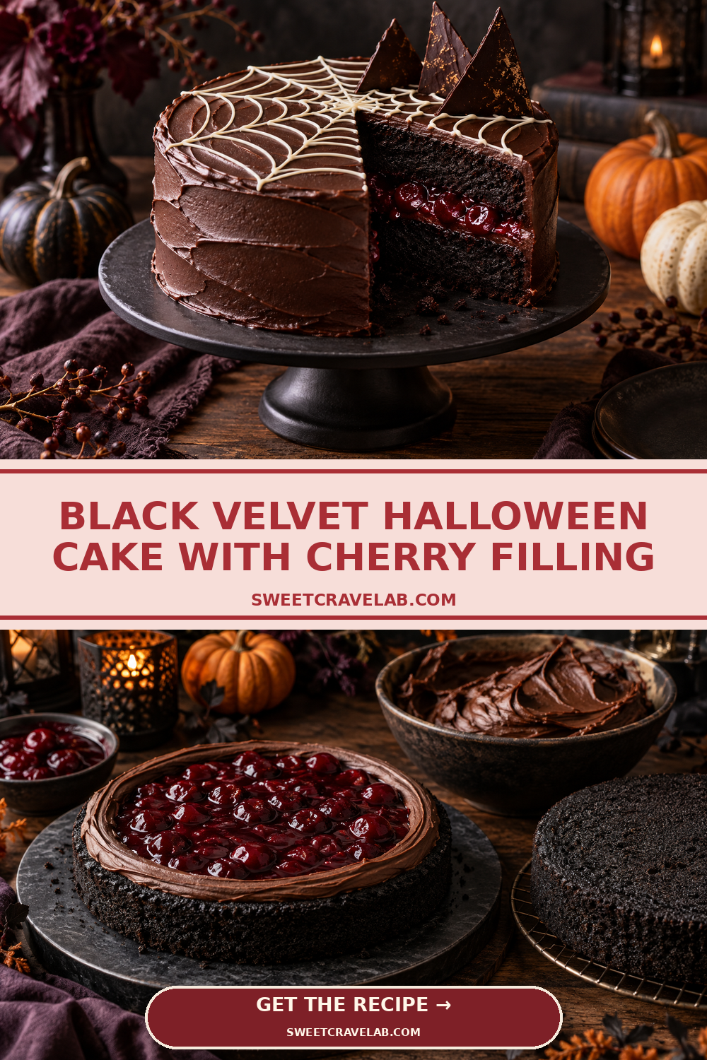 Dark Chocolate Halloween Birthday Cake