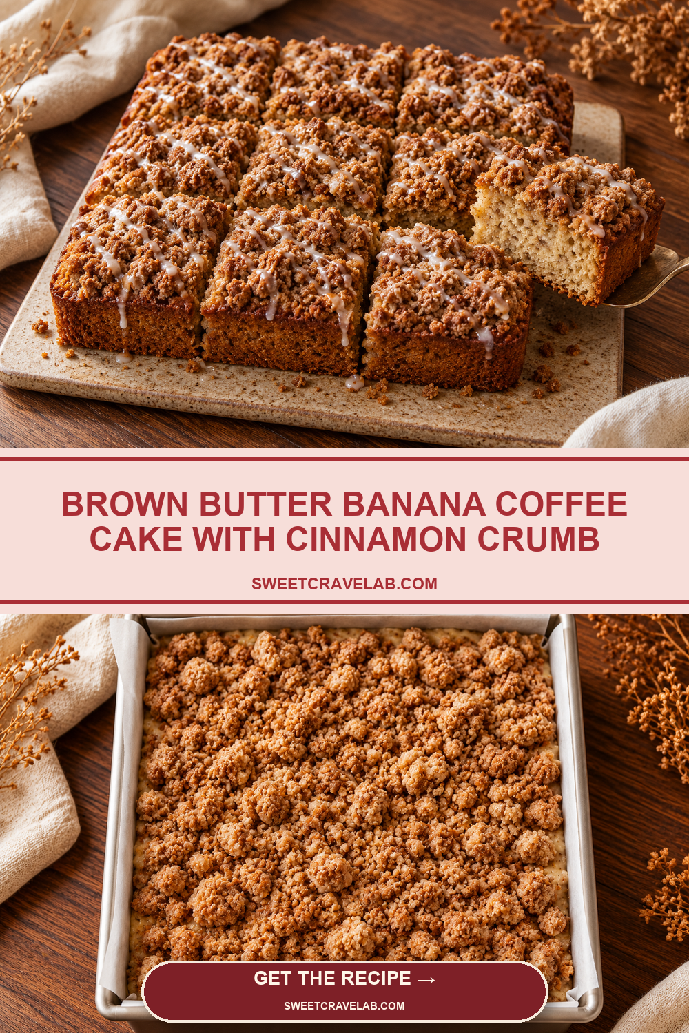 Cozy Banana Streusel Coffee Cake