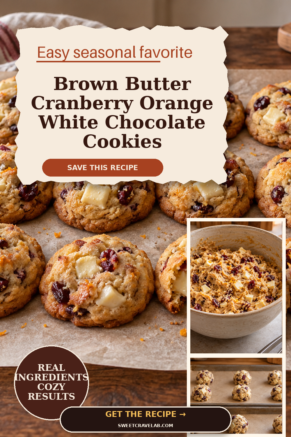 Brown Butter Cranberry Orange Cookies
