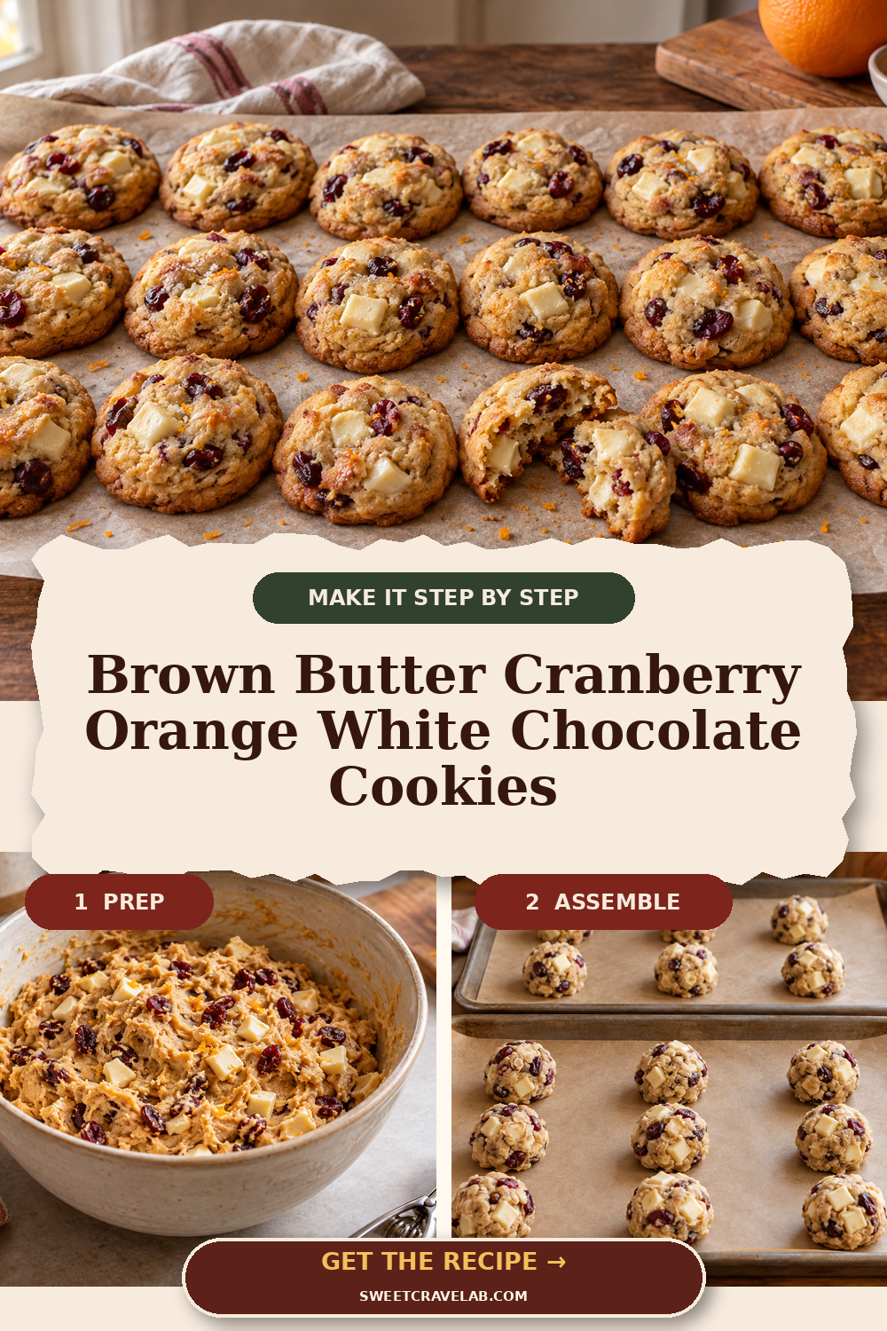 Orange Cranberry Cookies for Fall