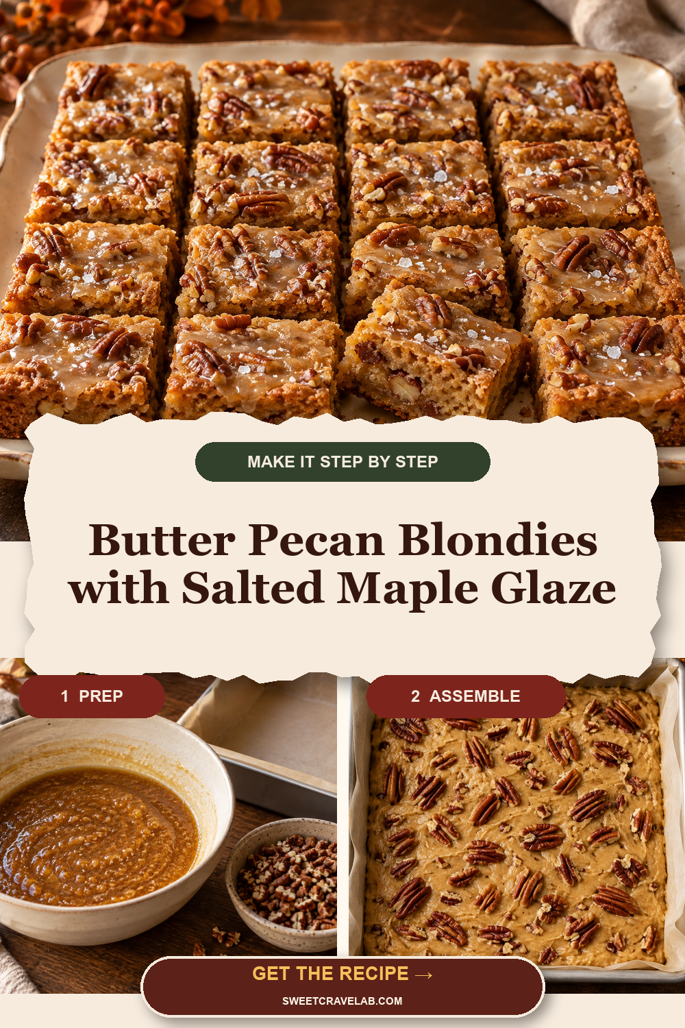 Easy Thanksgiving Pecan Blondie Bars