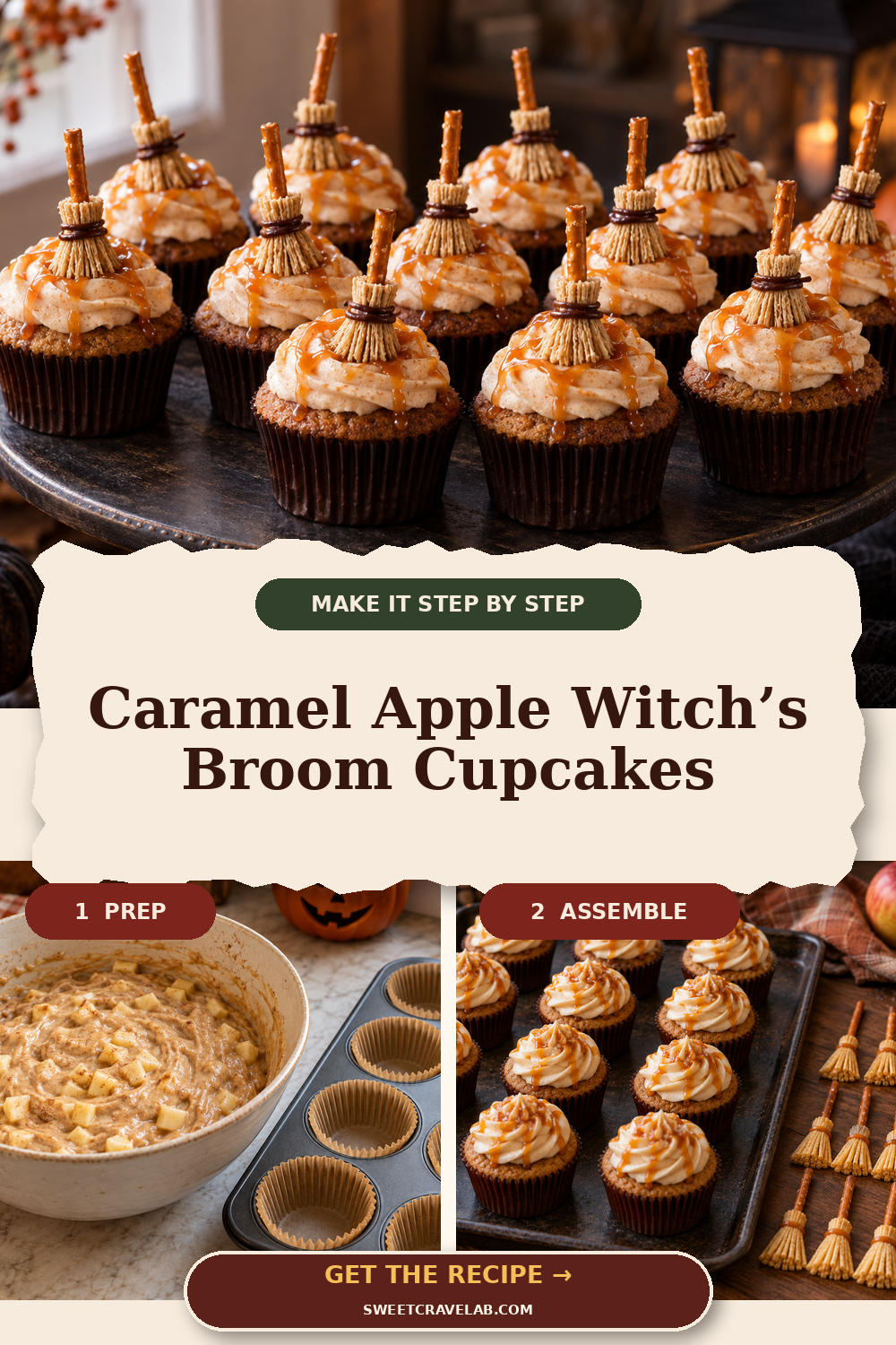 Salted Caramel Cupcakes for a Halloween Party