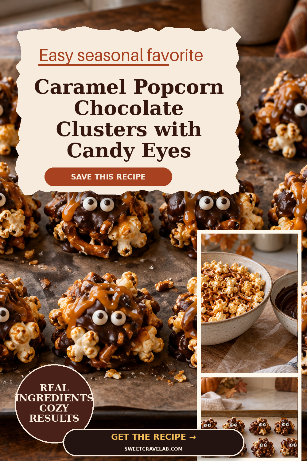 Caramel Popcorn Chocolate Clusters