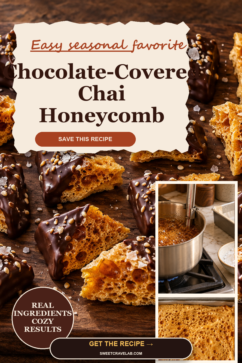 Chocolate Covered Chai Honeycomb