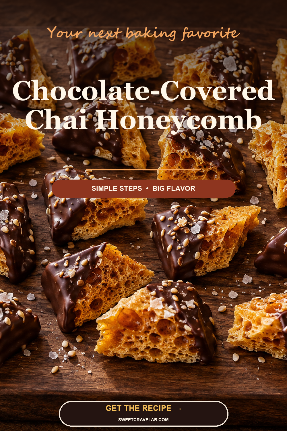 Easy Chai Honeycomb Candy with Dark Chocolate
