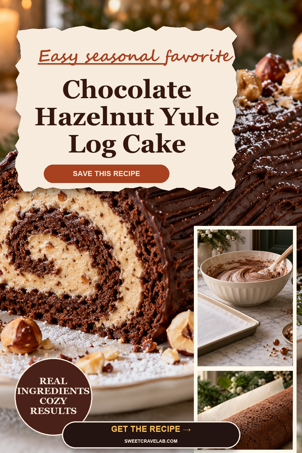 Chocolate Hazelnut Yule Log