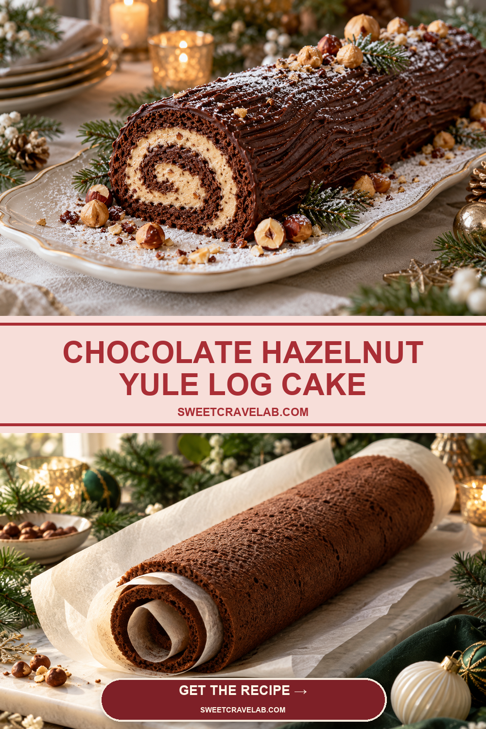 Best Chocolate Hazelnut Yule Log for Holiday Gifting