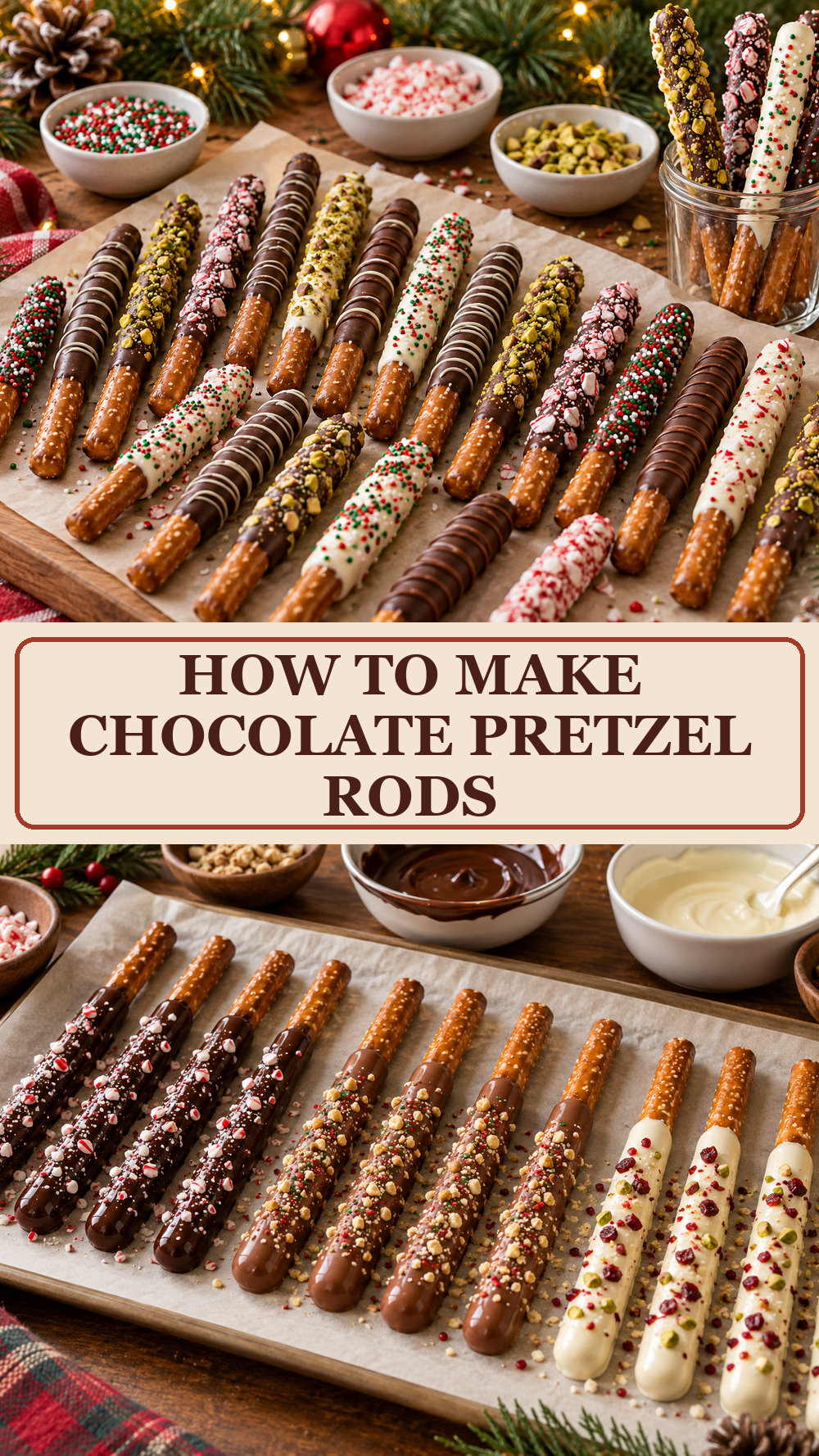 How to Make Chocolate Pretzel Rods