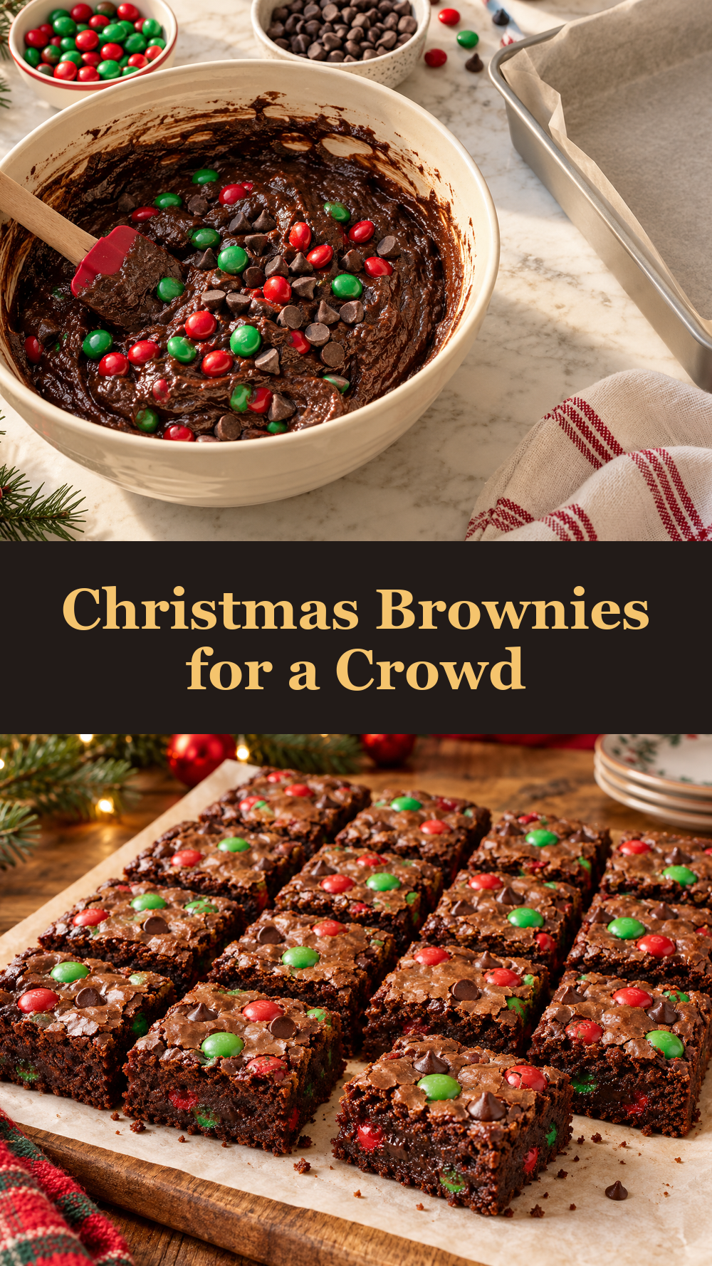 Christmas Brownies for a Crowd