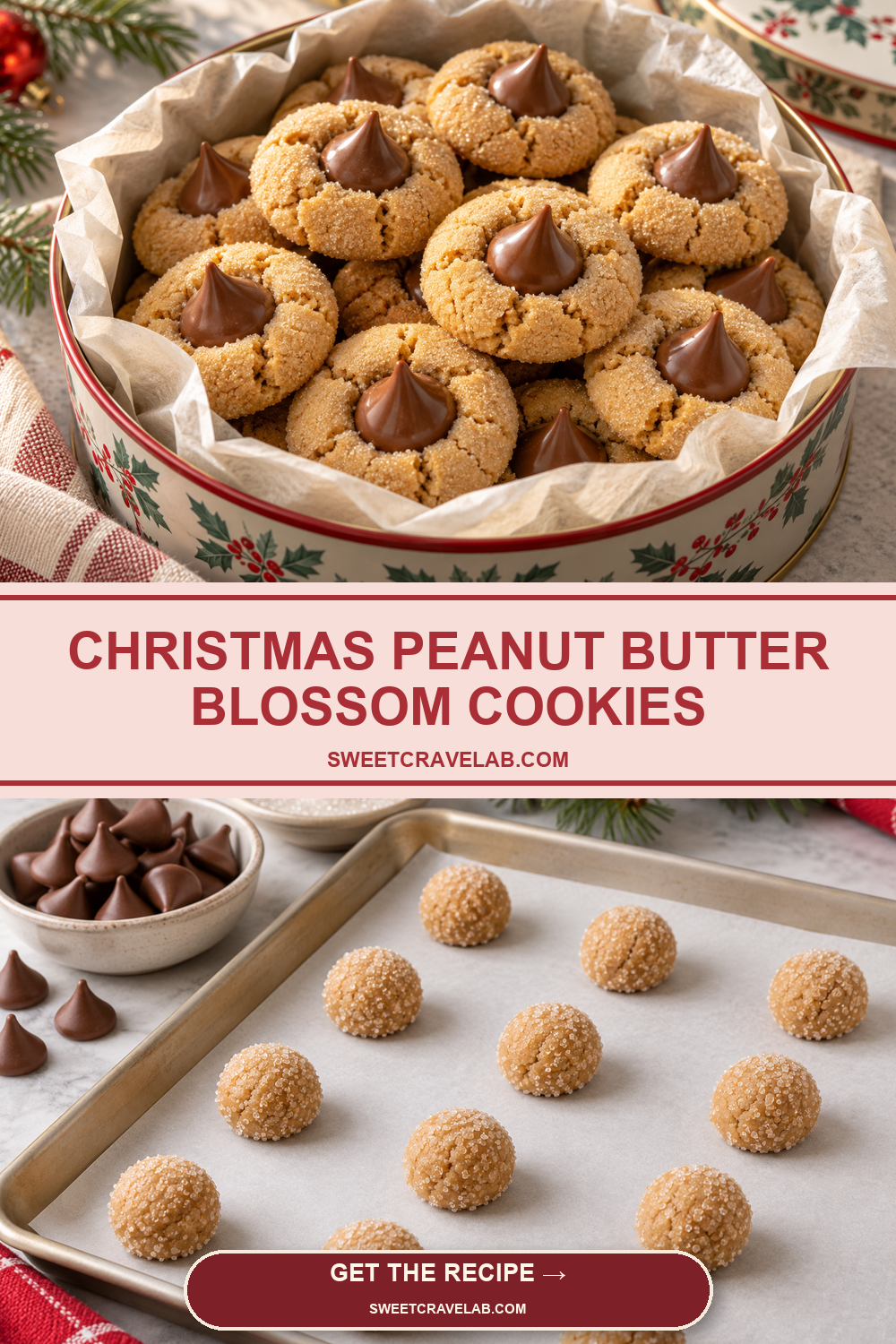 Best Christmas Peanut Butter Blossom Cookies for Holiday Gifting
