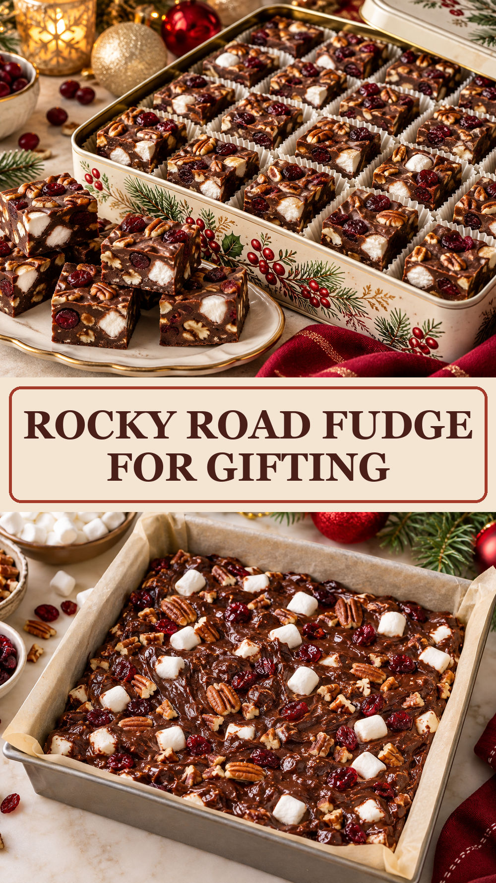 Rocky Road Fudge for Gifting